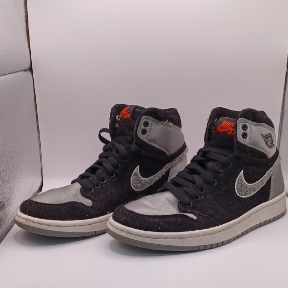 Pre-Owned Nike Air Jordan 1 X Aleali May Retro High GG-Shadow Grey Size 6.5Y US - Picture 1 of 15